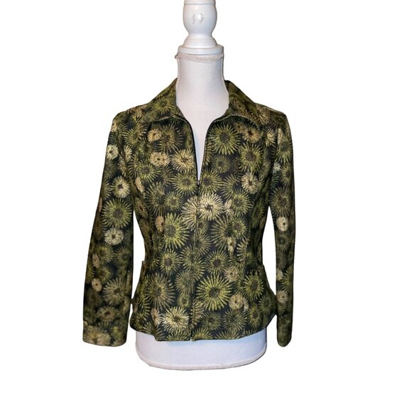 Christopher Banks Jacket Womens PM Petites Used Zip Front Shimmer - Picture 3 of 16